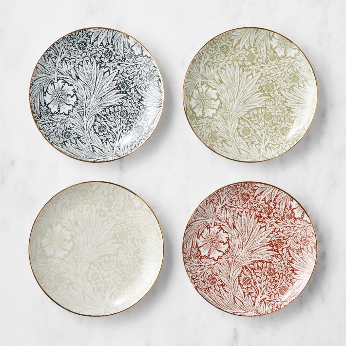 Williams Sonoma x Morris & Co. Bluebell Appetizer Plates, Set of 4