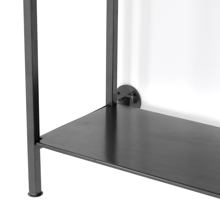 Floating Metal Shelf - Black or White Metal Finish