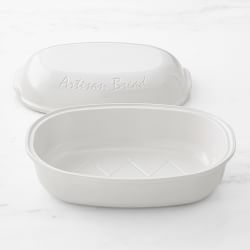 Vintage LTD Commodities White Ceramic Mini Loaf Baking Pan in