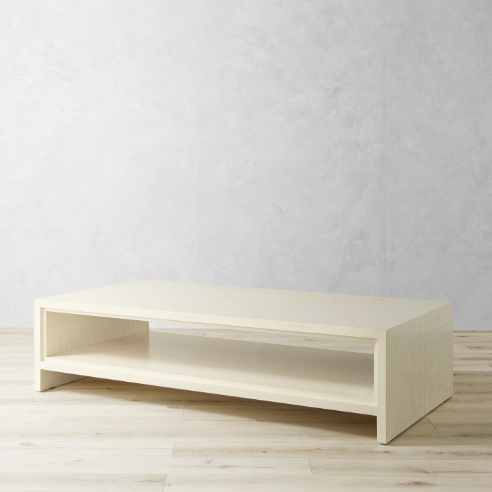 Faux Bone Rectangular Coffee Table Williams Sonoma