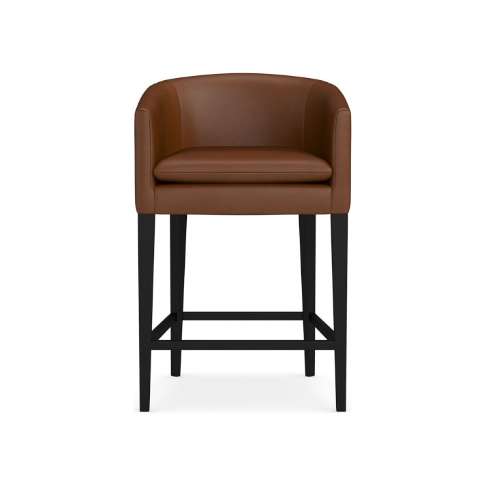 Chestnut Leather Counter & Bar Stool Williams Sonoma