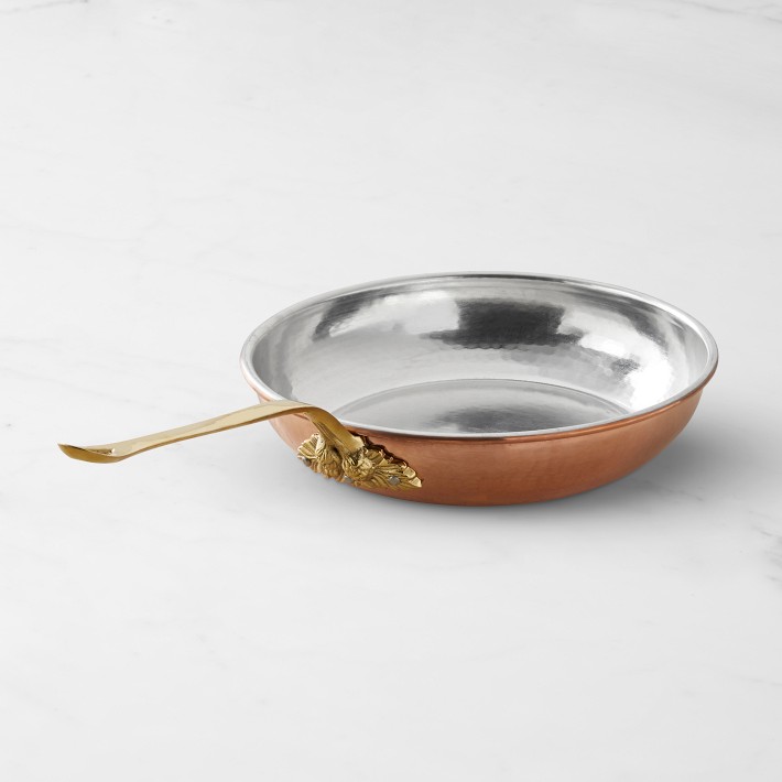 Vintage Hammered Copper Risotto ~ Saute Pan Made in Italy tin lined