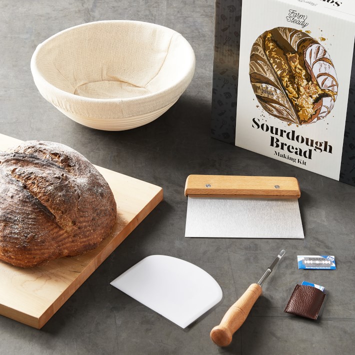 Ultimate Sourdough Bread Baking Supplies Kit, Bread Baking Kit W/ Sourdough  Starter Jar & Banneton Bowl Baskets, Sourdough Bread Starter Kit 