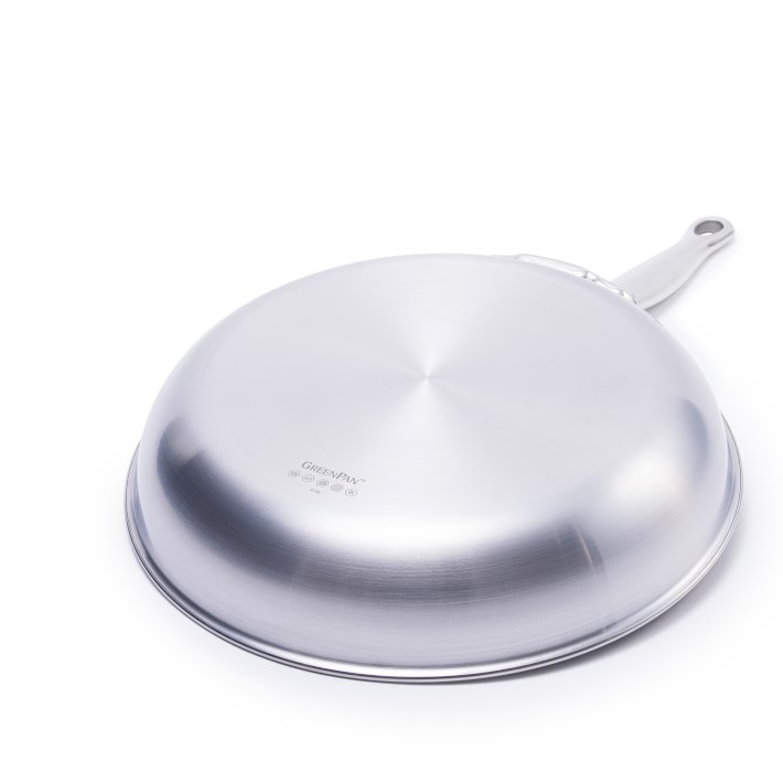 GreenPan™ Premiere Stainless-Steel Ceramic Nonstick Covered Sauté Pan with  Helper Handle