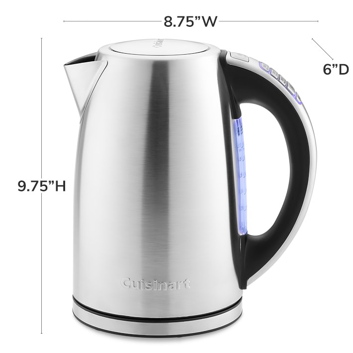 Cuisinart 1.7-Liter Stainless Steel Cordless Electric Kettle with 6 Preset  Temperatures