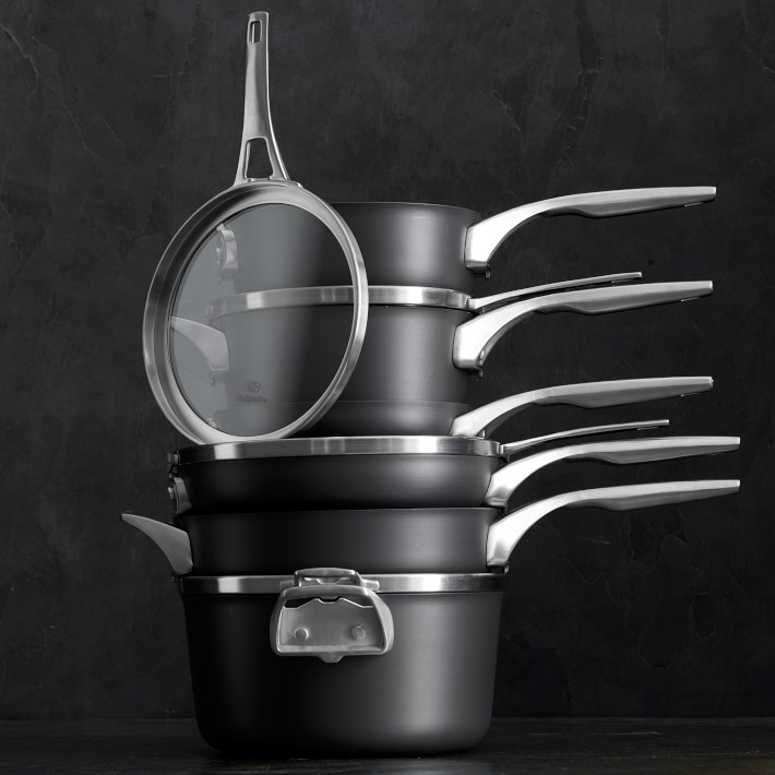 Calphalon Premier 10-Piece Space-Saving Stainless Steel Cookware Set +  Reviews