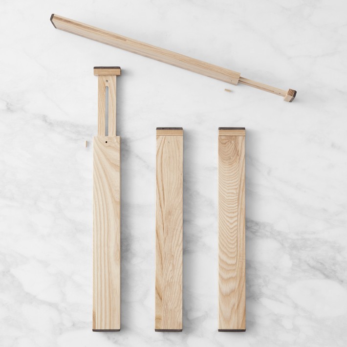 4-piece Bamboo Drawer Divider, Adjustable Drawer Organizer, Spring