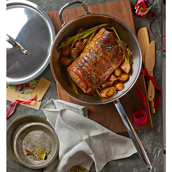 Williams Sonoma Signature Thermo-Clad™ Stainless-Steel Saucepan