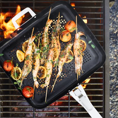 New Design Outdoor Custom BBQ Cast Iron Skillet Griddle Grill Pan