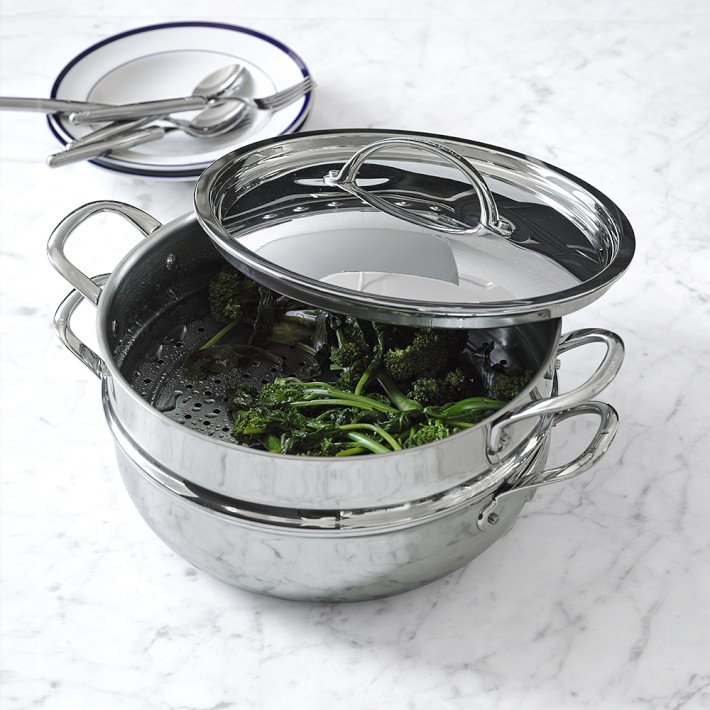 Williams Sonoma Signature Thermo-Clad Stainless-Steel Double Boiler, 2-Qt.