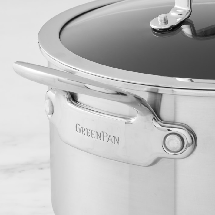 GreenPan™ GP5 Stainless-Steel Ceramic Nonstick Stock Pot