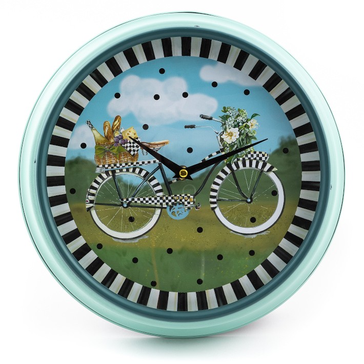 MacKenzie Childs Bike Ride Wall Clock | Williams Sonoma