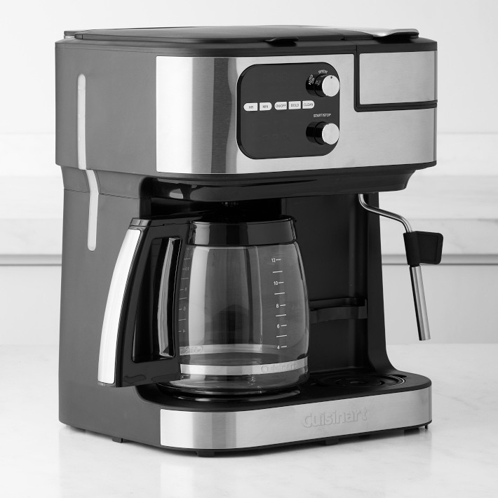 DeLonghi Espresso Machine Combo Drip Coffee Maker BC0330T Stainless Black-  Works