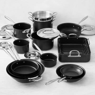 Williams Sonoma Signature Thermo-Clad™ Stainless-Steel Nonstick 20-Piece  Cookware Set