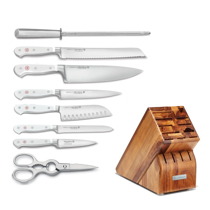 Wusthof Classic 9-piece knife block set brown