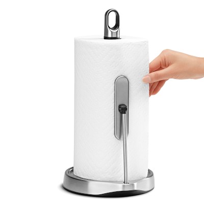 Kitchen Details Paper Towel Holder with Deluxe Tension Arm in Black