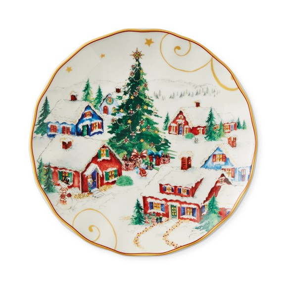 Twas the Night Before Christmas Salad Plates - Set of 4 - Mixed ...