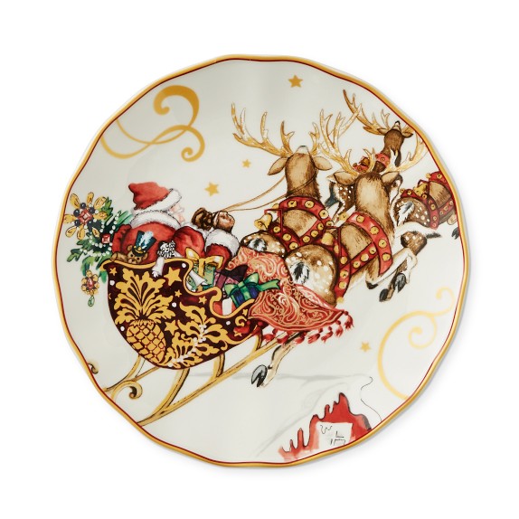 Twas the Night Before Christmas Salad Plates - Set of 4 - Mixed ...