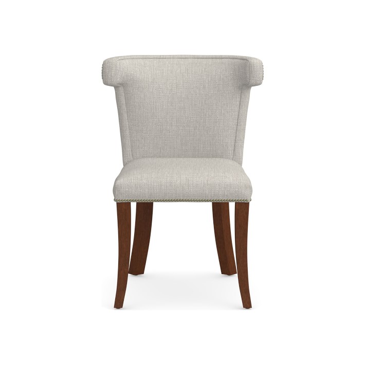 Cotton Louis I Dining Chair Walnut Legs Brass