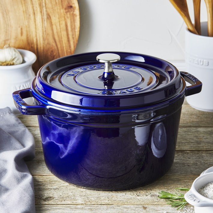 EDGING CASTING Enameled Cast Iron Duch Oven, 5.5 Quart Round Dutch Ovens  Pot with Lid, Dual Handle for Bread Baking, Purple
