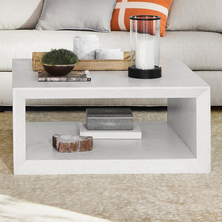 39.4 in. Black Modern Square Wood Coffee Table with Large Soft-Close Storage Drawer