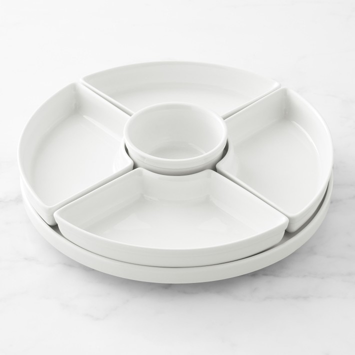OXO 1-Tier White Plastic Full Circle Tabletop Lazy Susan in the