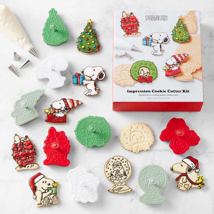 Williams Sonoma PEANUTS™ Holiday Impression Cookie Cutters 23-Piece Set  Williams Sonoma