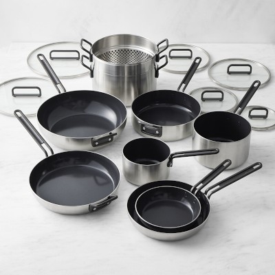Pots and Pans Set Nonstick Ceramic Kitchen Cookware Sets, 15 Piece