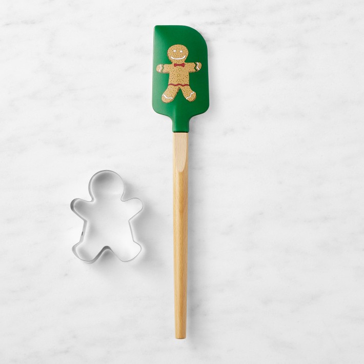 Williams Sonoma Gingerbread Wood Spatula with Cookie Cutter