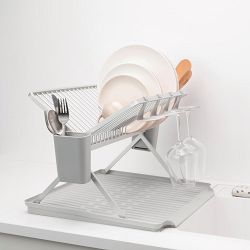 Foldable Dish Drying Rack Large Dark Grey - Brabantia Australia