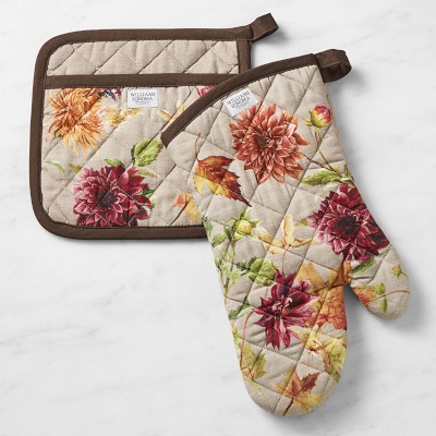 Williams Sonoma x Morris & Co. Bluebell Oven Mitt & Potholder Set