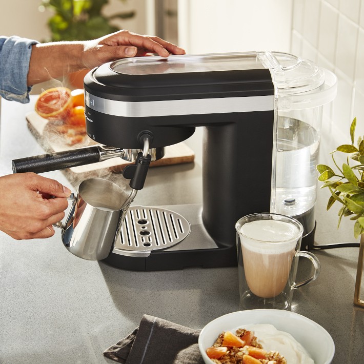 KitchenAid Semi Automatic Espresso Maker with Attached Steam Wand