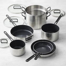 11-Piece Stainless Steel Nonstick Cookware Set