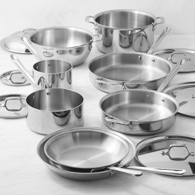 D3 Stainless Everyday, 7 Piece Pots and Pans Cookware Set