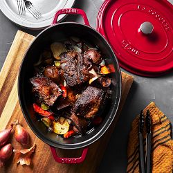  Le Creuset Enameled Cast-Iron 15-1/2-Quart Oval French Oven,  Cherry: Dutch Ovens: Home & Kitchen