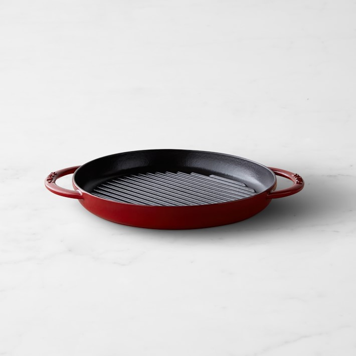 Williams Sonoma Staub Enameled Cast Iron Stackable Double-Handle Fry Pan