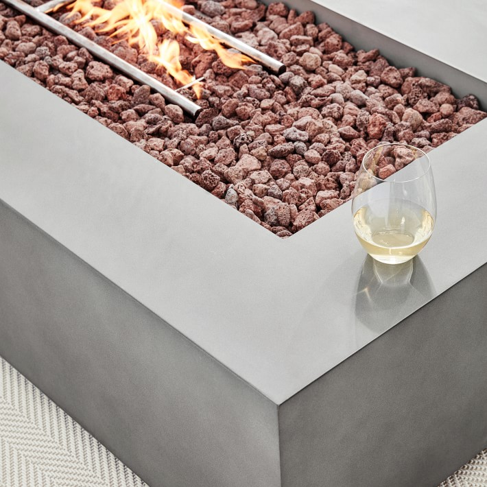Cardona Rectangular Fire Table | Williams Sonoma