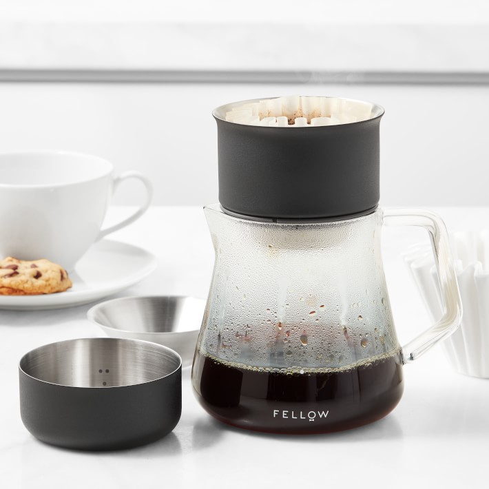 Fellow Stagg X pour-over coffee set with tasting glass