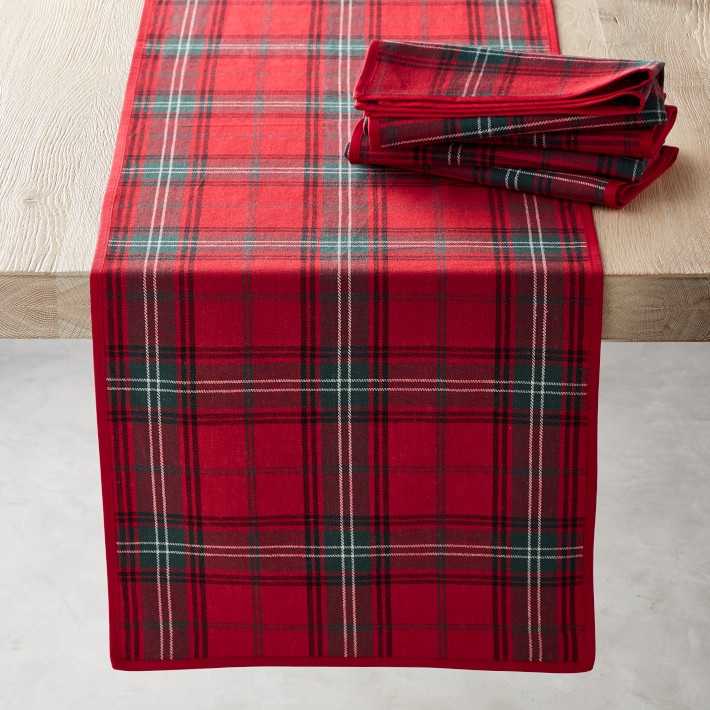 Classic Tartan Table Runner & Napkins, Set of 4 Williams Sonoma CA