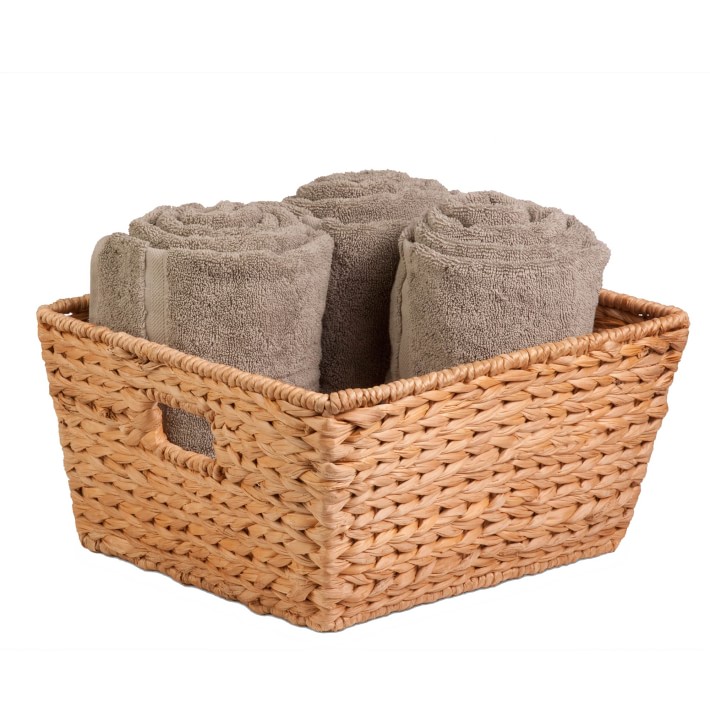 Hold Everything Rattan Cubby Pantry Baskets