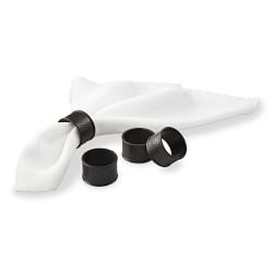 Madeleine Napkin rings stainless steel Black - Foglizzo