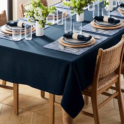 ZYBW Simple Modern Cotton Tassel Checkered Tablecloths Tablecloths for  Wedding,Dining Room,Rectangle (39x63 inch,Blue)