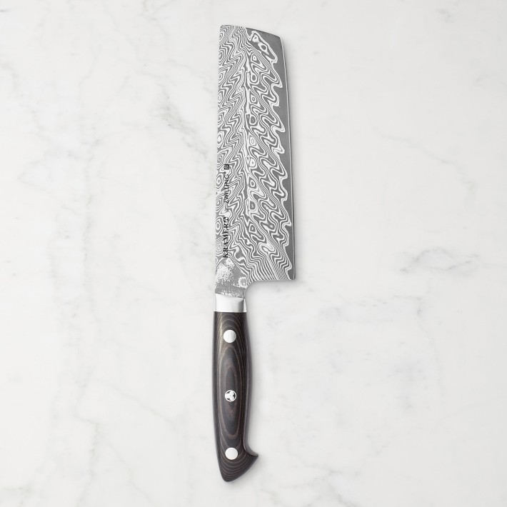 Zwilling Bob Kramer Damascus Steel Nakiri Knife, 6 1/2