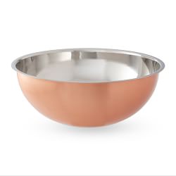  4 Pc Copper Brushed Mixing Bowl Set - Stainless Steel
