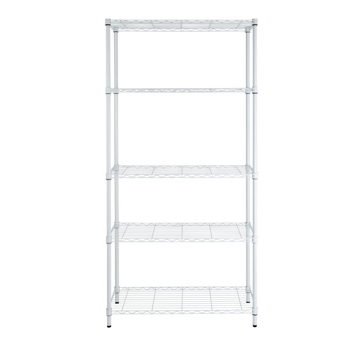 COOKCOK 4-Tier Storage Shelving Unit,Heavy Metal Shelf,Foldable