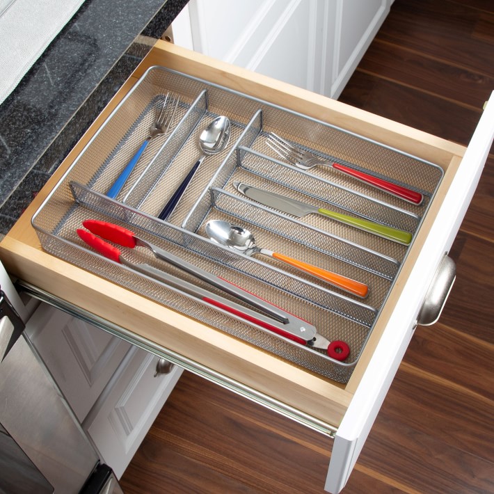 Hold Everything Expandable In-Drawer Flatware Organizer, Ashwood