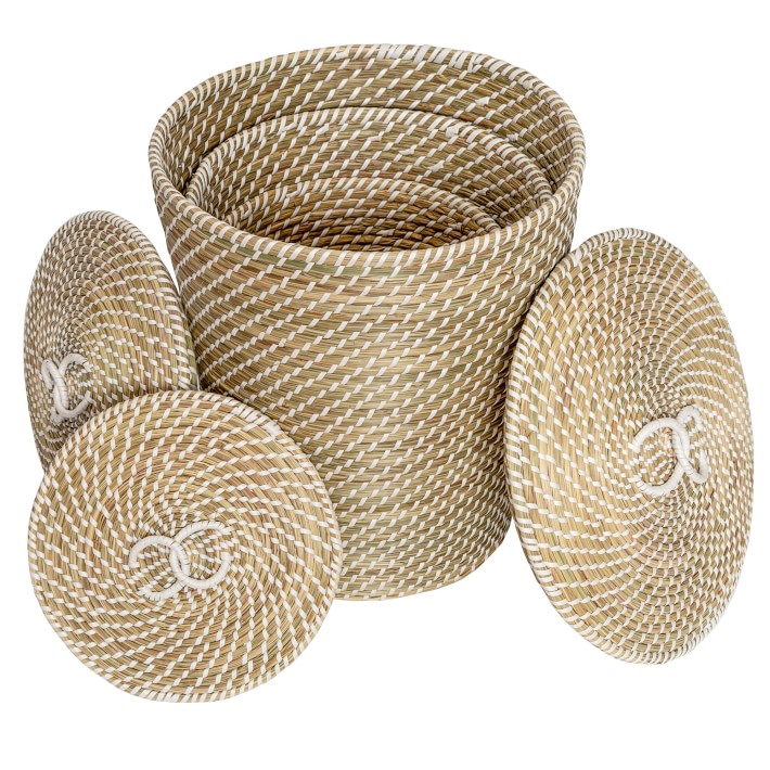 Snake Charmer Storage Basket Set with Lid