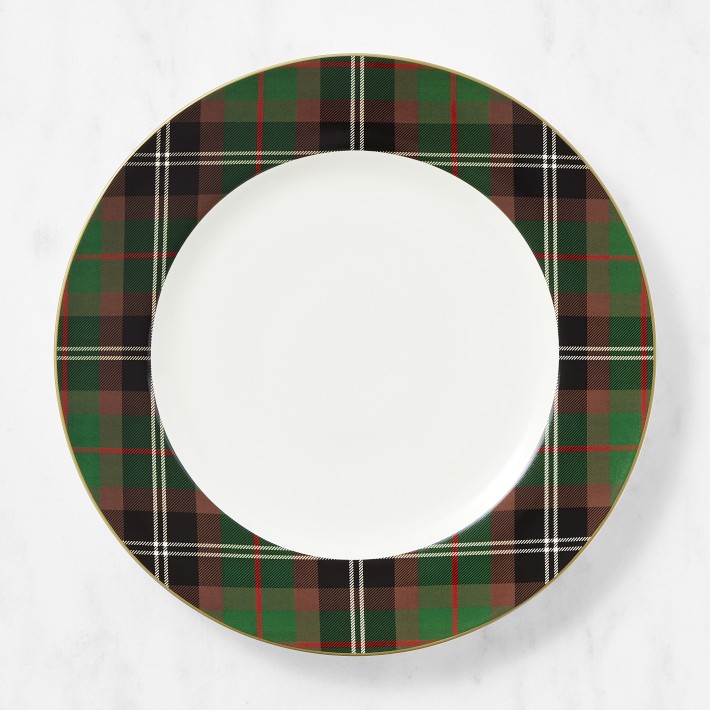 Classic Green Tartan Charger Plate Williams Sonoma