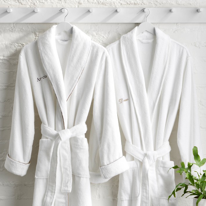 Custom Bathrobe Organic Cotton Terry Towel Designer Bath Robe