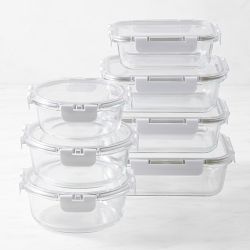 Divided Large Glass Food Storage Containers With Plastic Lids